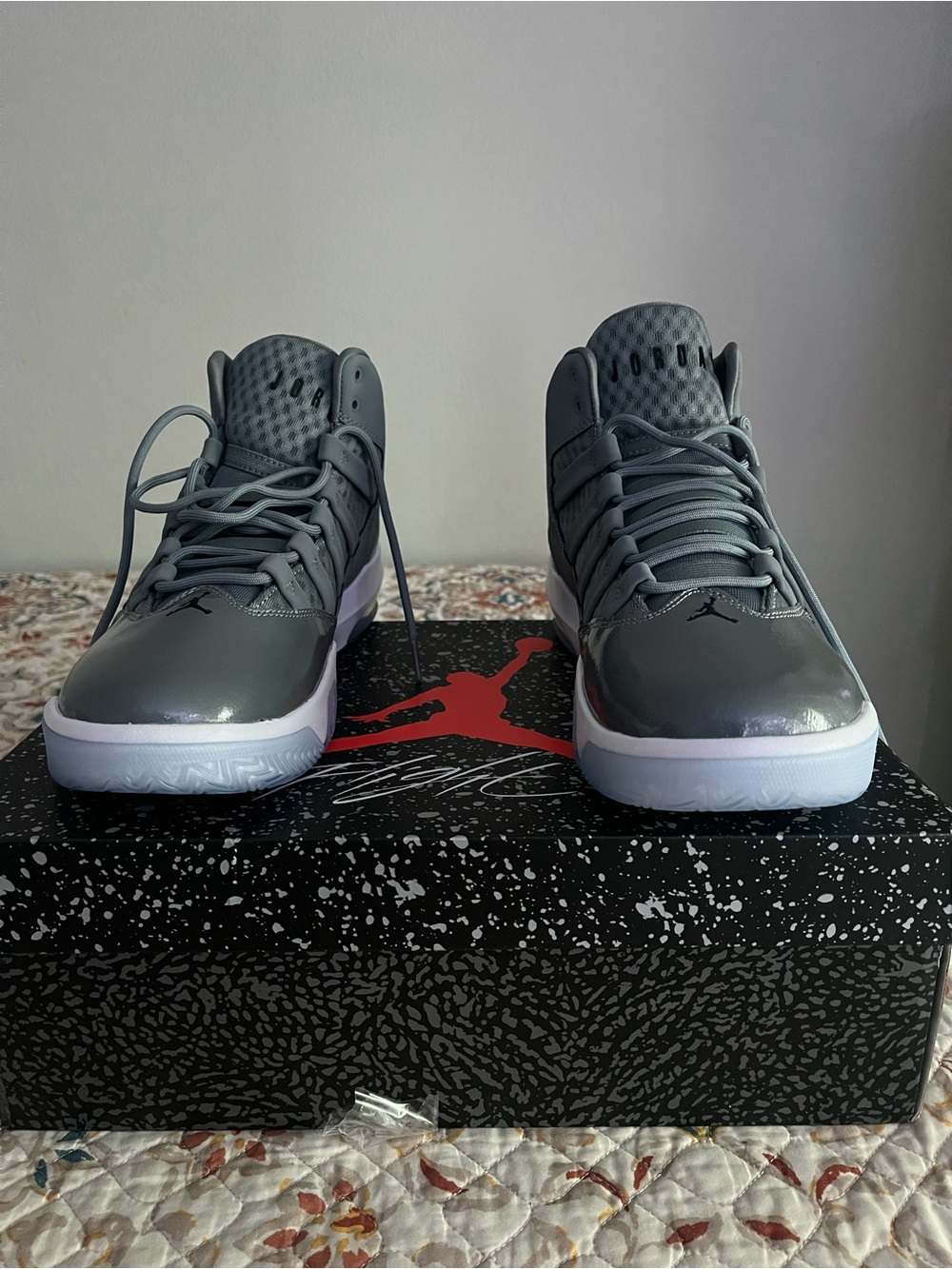 Jordan Men’s High-Top Sneakers - Gray/White